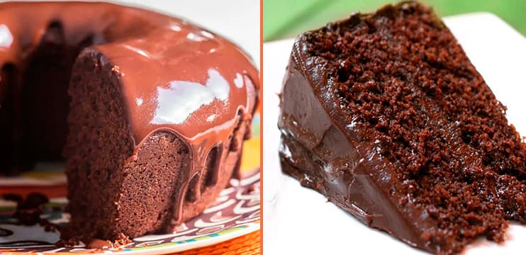 Receita de bolo caseiro simples e fofinho de chocolate