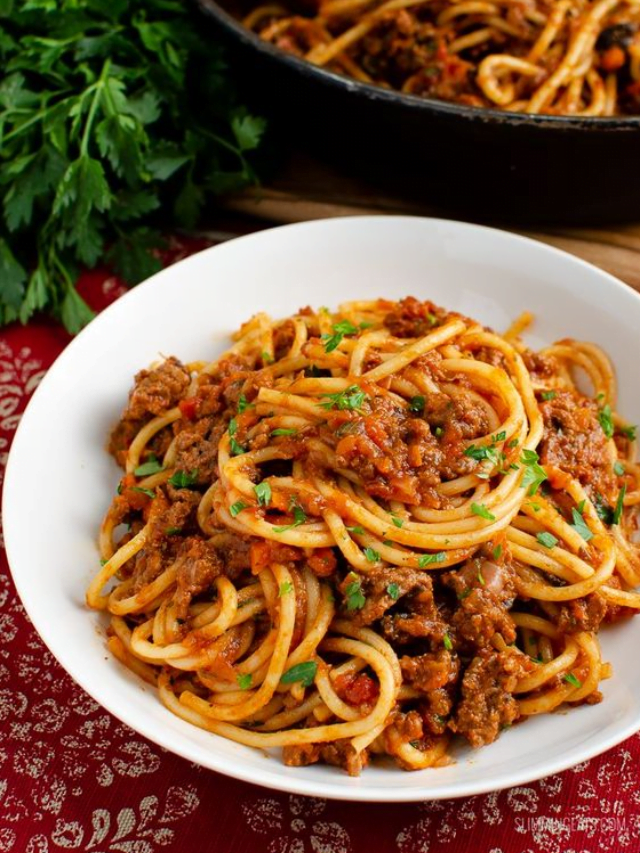 Spaghetti bolognese recipe
