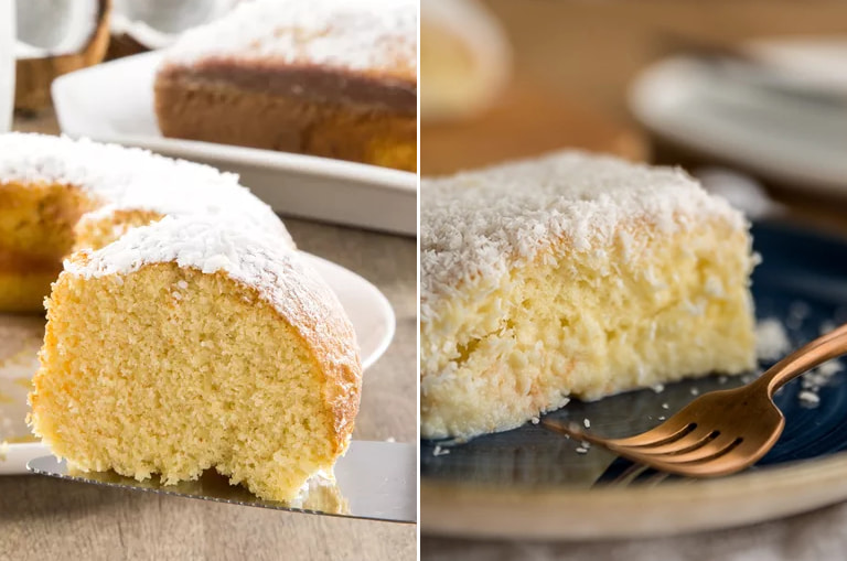 Receita de bolo de coco vegano