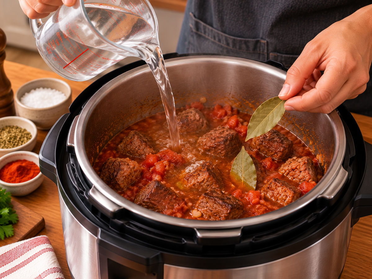 Carne de Panela na Panela de Pressão Elétrica