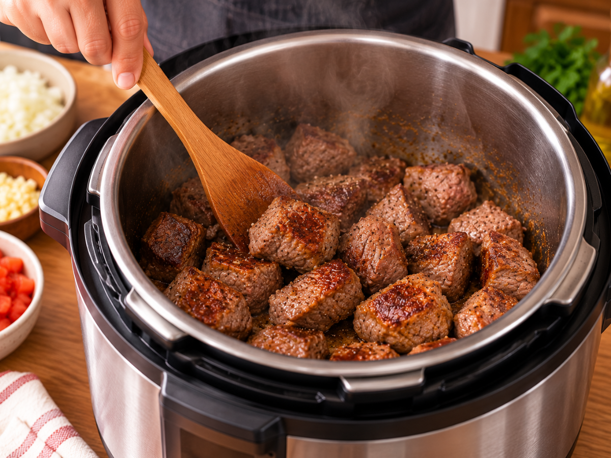 Receita de Carne de Panela Macia na Panela de Pressão Elétrica